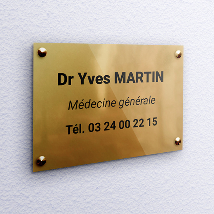 Plaque pro brossé or