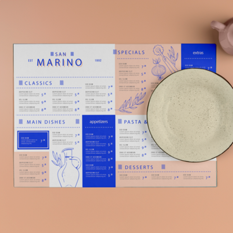 Set de table papier premium