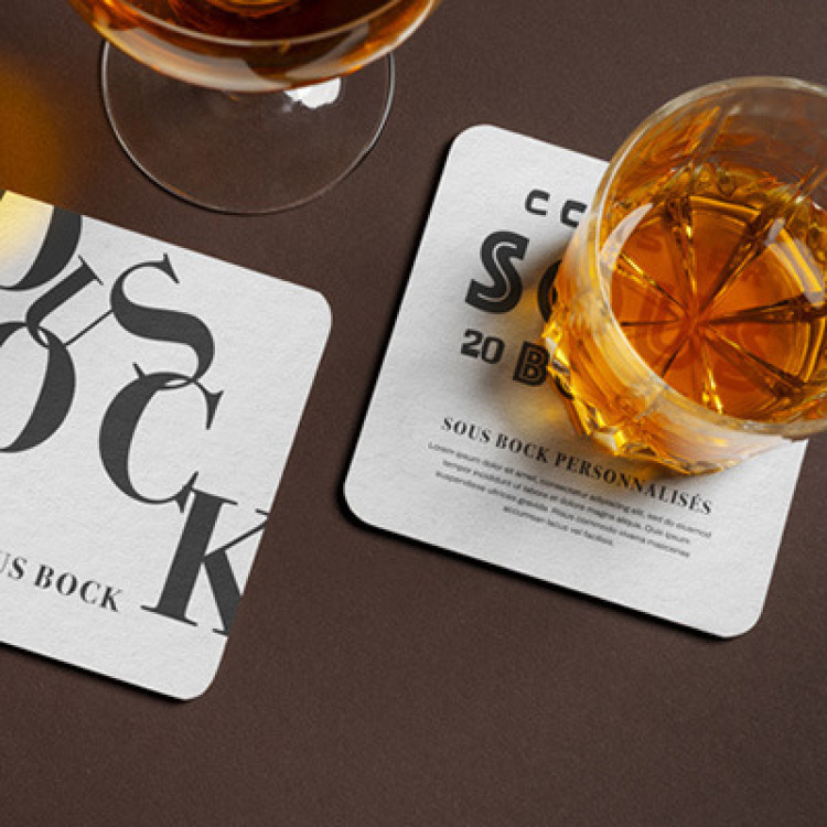 Sous-bock en vinyl souple