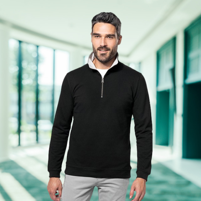 Sweat col zippée K206 300gr