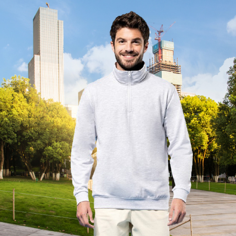 Sweat col zippée K478 280gr